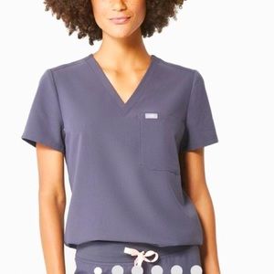 Figs Charcoal Catarina scrub top XXS